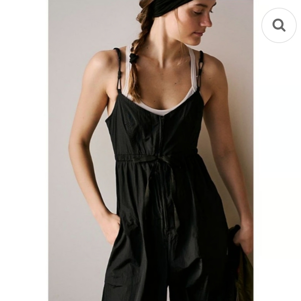 NWT Free People Movement Down To Earth Onesie Jumpsuit Black Size XL